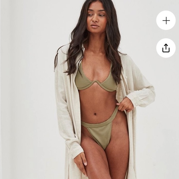 ARES BIKINI TOP KHAKI - Picture 6 of 8